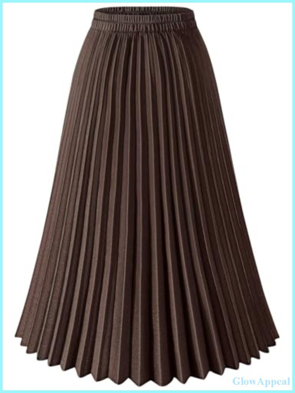 Womens Leopard Print Midi Skirt High Waisted A Line Pleated Shirring